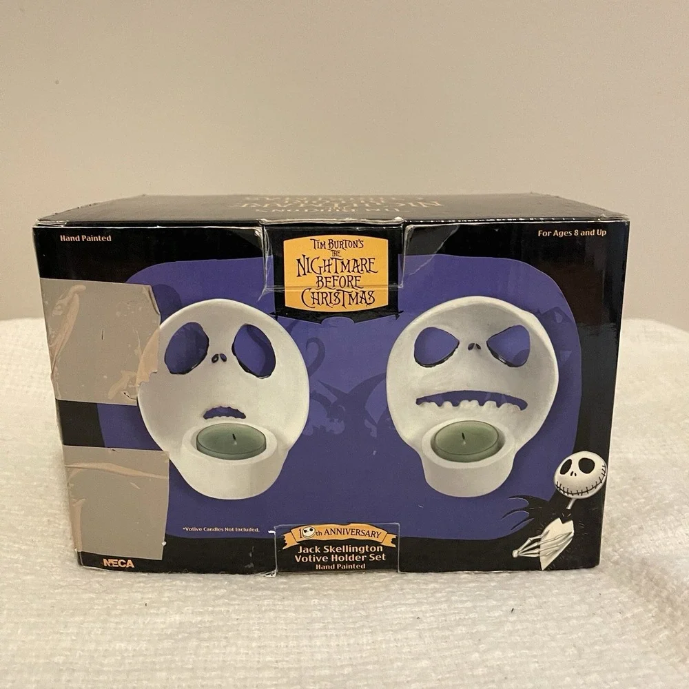 Nightmare Before Christmas 10th Anniversary Jack Skellington Votive Candle Set‎